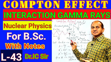COMPTON EFFECT || INTERACTION of GAMMA RAYS With MATTER || COMPTON SHIFT || L-43