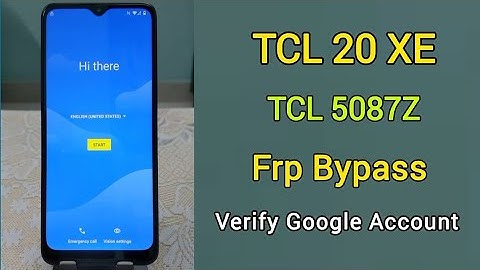 TCL 20 XE Google Account Bypass | TCL 5087Z Frp Bypass | TCL 20 XE Verify Google Account Bypass