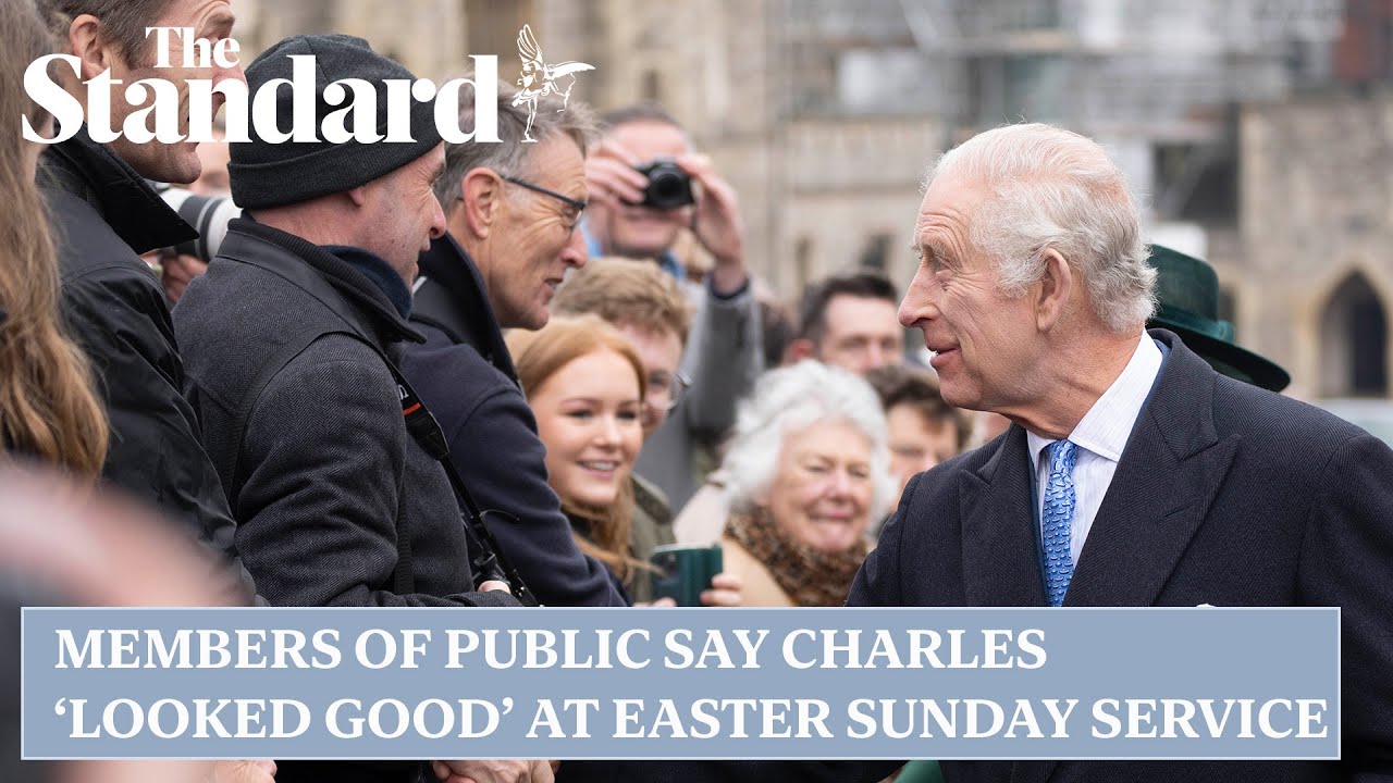 Members of public say Charles ‘looked good’ at Easter Sunday service