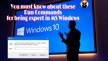 Learn most useful Run commands for being Expert in all version of Microsoft Windows. | Part 1st | PS