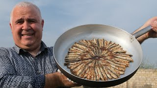 FRIED CASPIAN SPRAT, TURKISH RECIPE. ENG SUB