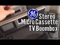 GE Stereo Micro Cassette TV Boombox - So Cool!