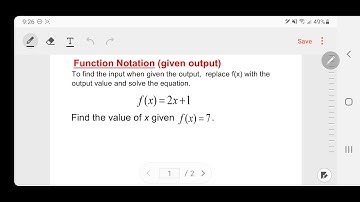 Function Notation:  Find a Function Input given its Output
