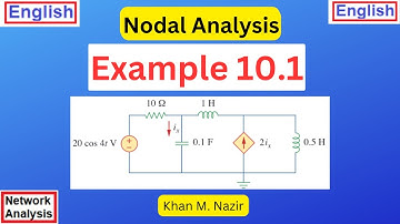 (E)ENA(A) || Nodal Analysis ||AC Circuit || Example 10.1