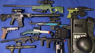 Special toy set unboxing video! M4 assault rifle, bomb, camouflage military uniform series,police