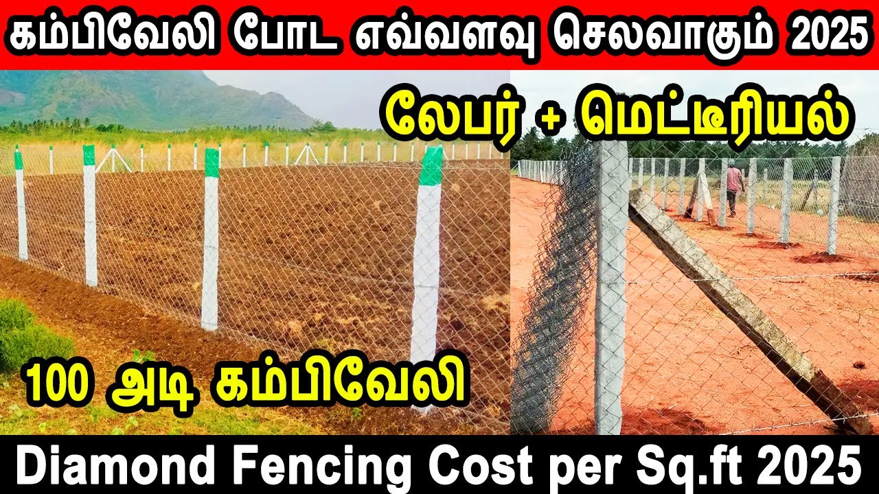 diamond fencing cost per sq.ft in 2025, fencing cost, Chain Link fencing, Tata Wiron Fencing, fence