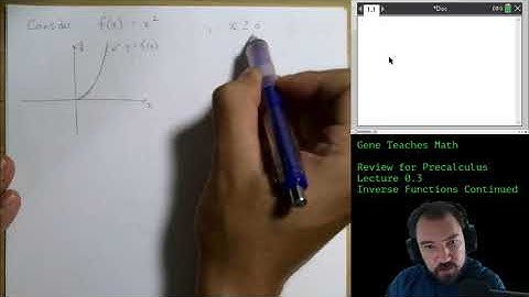 [Precalculus] Lecture 0.3 - Inverse Functions Continued