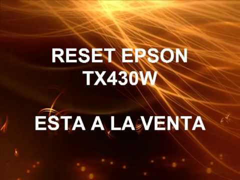 video reset epson tx430w