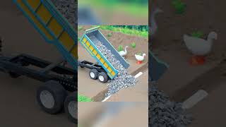 Mini Tractor Builds Strong Bridge 🚜 | DIY Mini Construction Satisfying Work