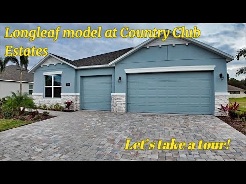 Model home tour | Longleaf inventory home video tour | Country Club Estates | Palm Bay, FL 32905