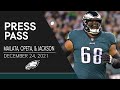 Jordan Mailata on If He's Playing in Week 16: "Of Course, Mate" | Eagles Press Conference