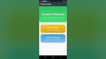 Yoruba Language mobile App created  with WindSurf AI Editor by Codeium