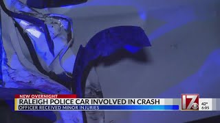 DWI suspect arrested after hitting Raleigh police SUV, injuring officer, police say