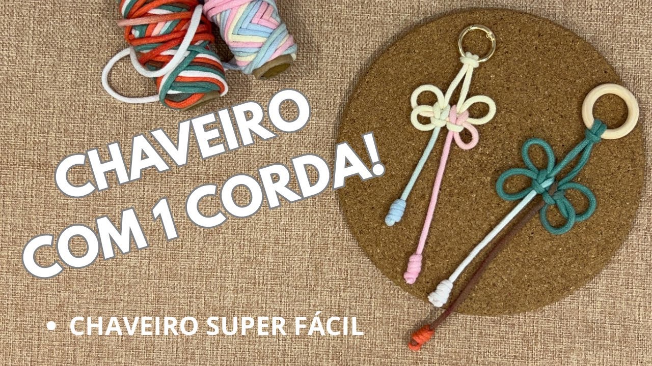 Como Fazer um Chaveiro com Apenas 100cm de Corda 