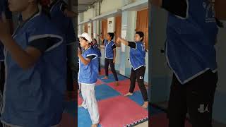 College girls self Defence 💇taekwondo#@ats