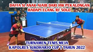 Daffa HW Pekalongan vs Elang RF Solo ||| Turnamen Tenis Meja Kapolres Sukoharjo Cup 1 Tahun 2022