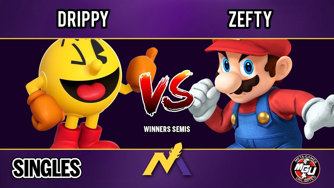 Drippy Pac Man Meta Nights #75 - Drippy (Pacman) vs. Zefty (Mario) Winners Semis - YouTube