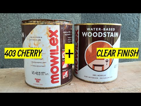 MOWILEX WOODSTAIN WS-403 Cherry + CLEAR Finish Polish Results