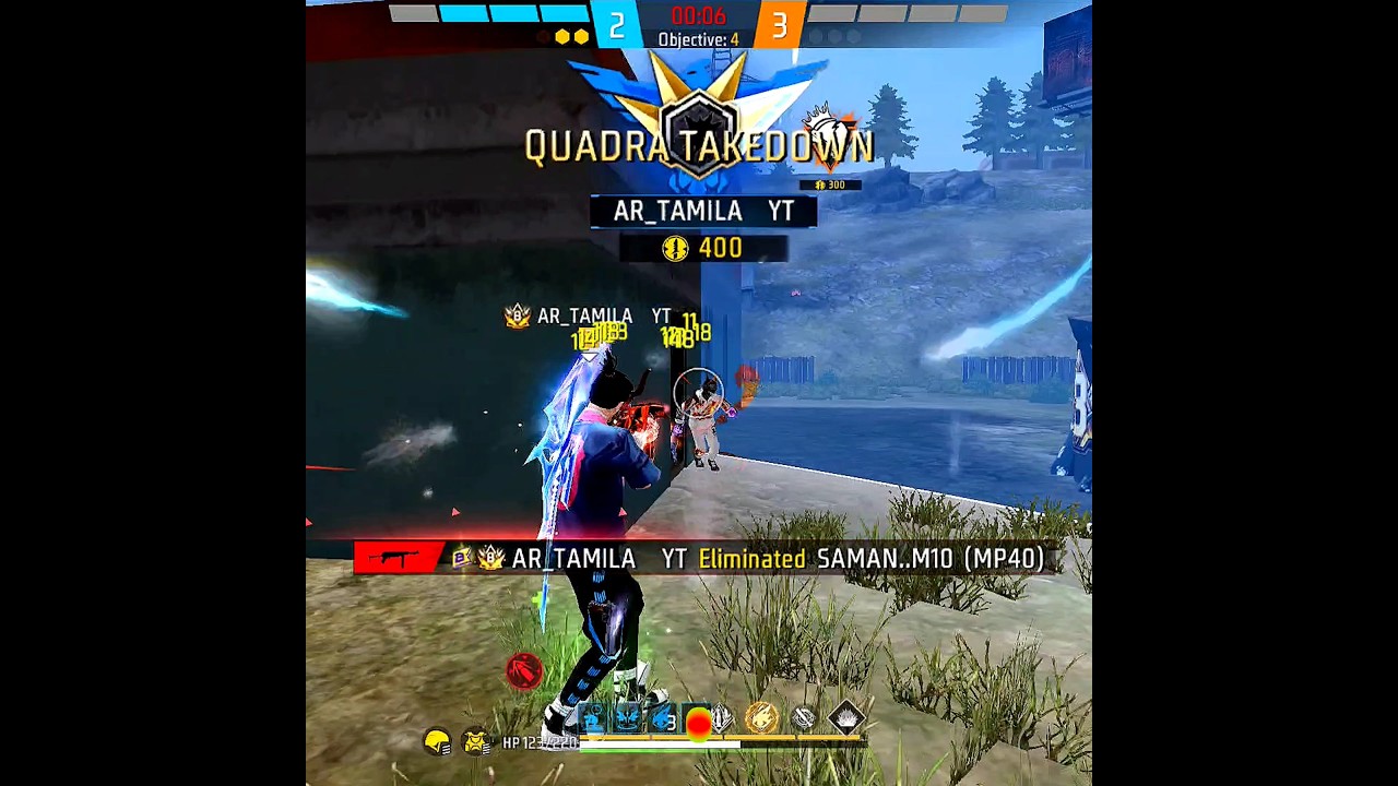 🔥 Free Fire Revenge 1v4 | AWM x MP40 OP Clutch | KGF BGM + Ajith Red Dragon Mass | AR Tamila Gaming