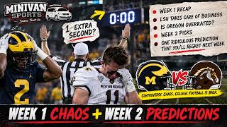 Michigan ROBBED Western Michigan! | Week 1 Chaos + Week 2 Predictions