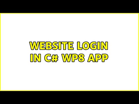 Website login in c# WP8 app