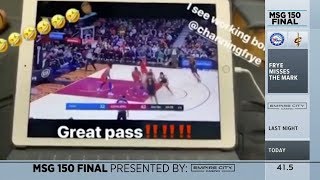 MSG 150: LeBron Having Some Fun With Cavs Blooper