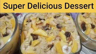 Delicious dessert|Fruit custard trifle recipe|Mango custard trifle|Pudding recipe by Organic food