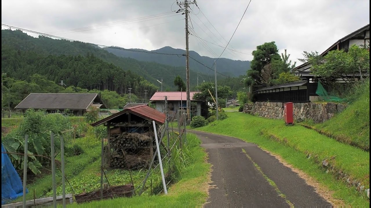 京都大堰川の農村集落【集落の風景、農村風景】（右京区京北から左京区花脊八桝町）Oigawa River Kyoto Japan