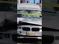 Motorcycle left hanging after crash