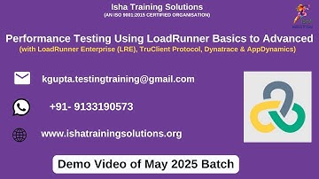 Performance Testing using LoadRunner Demo video on 13th May 2025.