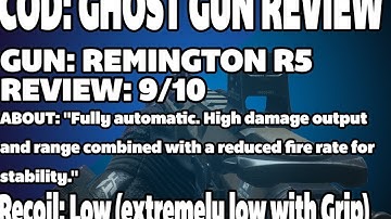 COD:GHOST BEST CLASS SETUP: REMINGTON R5 + REVIEW AND RECOIL DETAILS