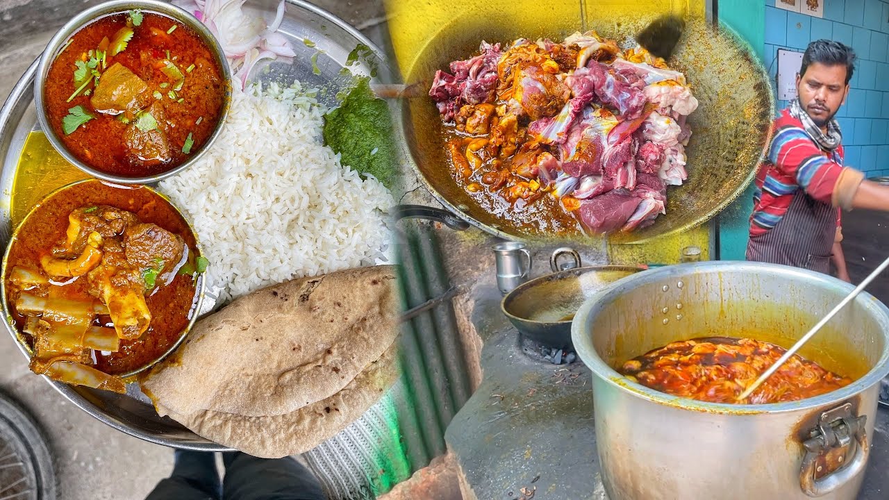 103 साल पूरना MUTTON का ज़ायका  | 100 kg MUTTON सामने काटता हैं | Mirchu Hotel | Patna Street Food