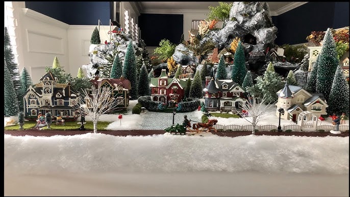 DIY Christmas Village Display Tree. #howto #christmasvillage #diychris