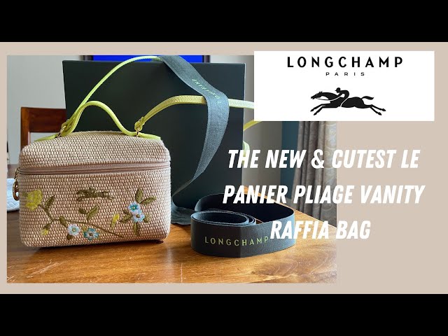 THE NEW LONGCHAMP RAFFIA LE PANIER PLIAGE VANITY BAG