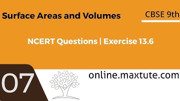 Chapter 13 Exercise 13.6 Q7 | NCERT Class 9 Math | Volume of Cylinders