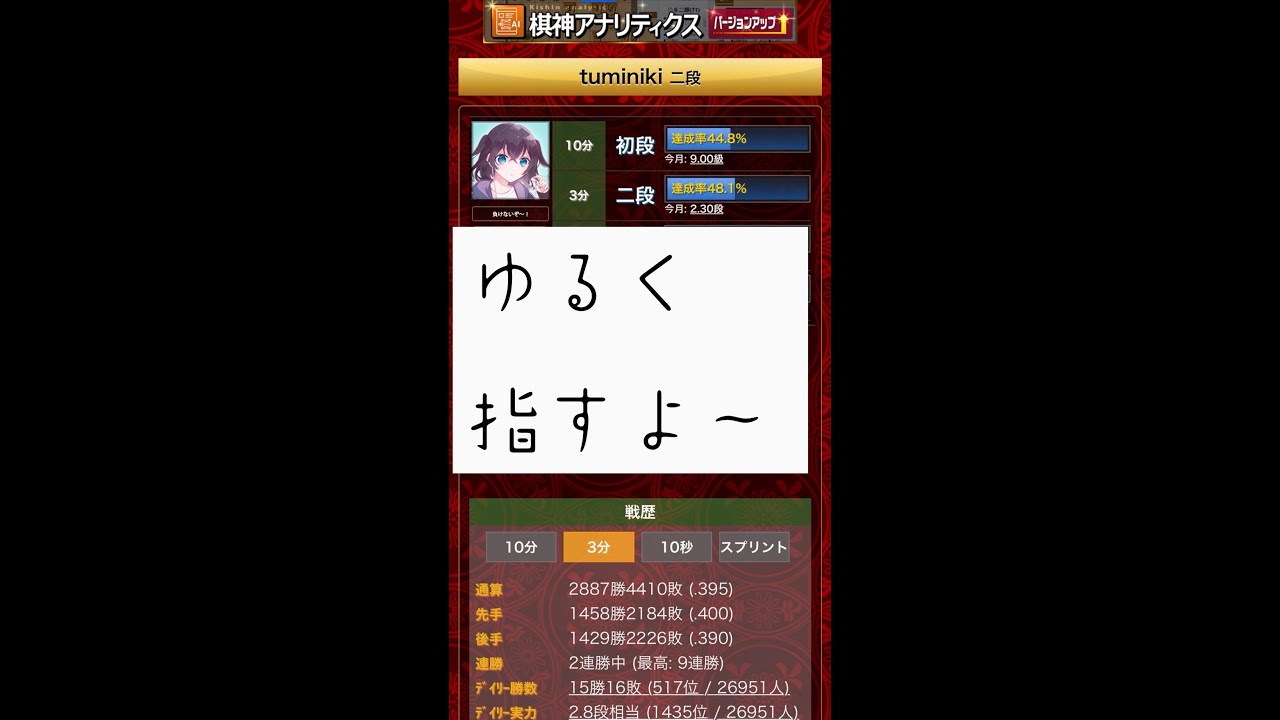 【将棋】久しぶりの三切れ配信