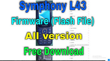 Symphony L43 Stock Firmware (Flash File) All version Free Download