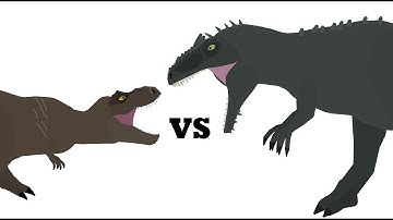 Pivot Rexy (Ready Player One) vs Giganotosaurus (Ark) Battle Animation #pivotanimator #dinosaur