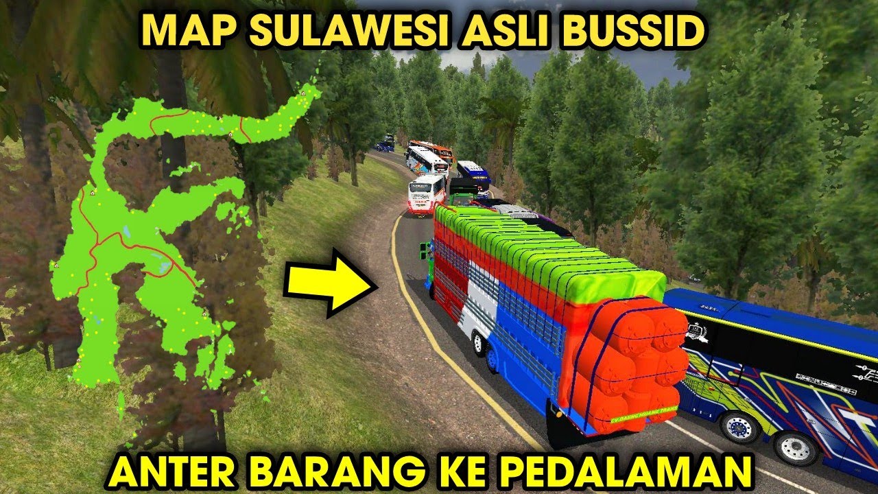 Map Sulawesi BUSSID ?? Truck Sulawesi Auto Kewalahan di Rute Pedalaman ...