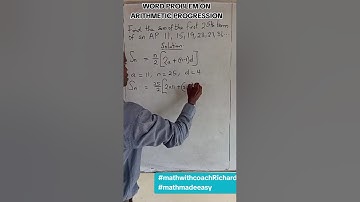 Arithmetic Progression: Word Problem 