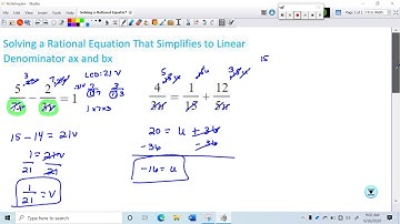 Solving a Rational Equation That Simplifies to Linear Denominator ax and bx