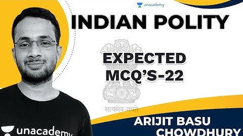Expected MCQs on Indian Polity from M Laxmikant I Part 22 | WBCS | Arijit Basu Chowdhury