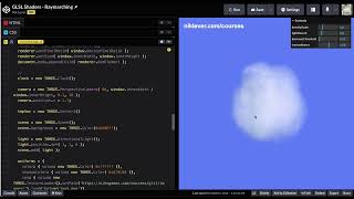 Raymarch volumetric rendering with custom GLSL shader and Three.JS