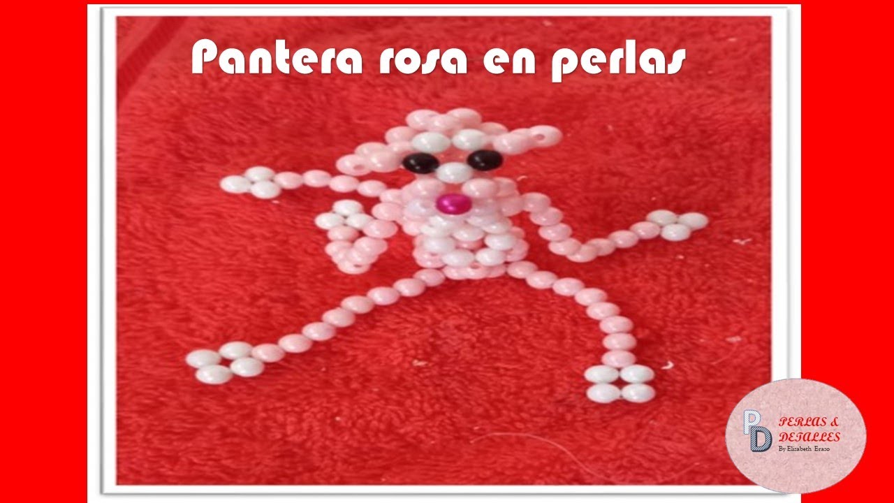 Pantera rosa en perlas