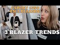 3 Blazer Trends for Autumn/Fall and where to buy them: leather blazer, wool blazer, belted blazer