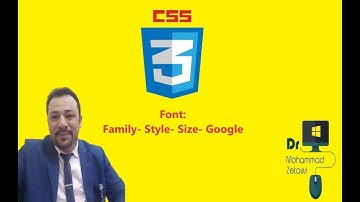 Learn CSS in Arabic #13 Font: family- style- size- google.