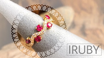 Tiny Flowers Ring - Những bông hoa nhỏ - Ruby Facet lục yên | IRUBY