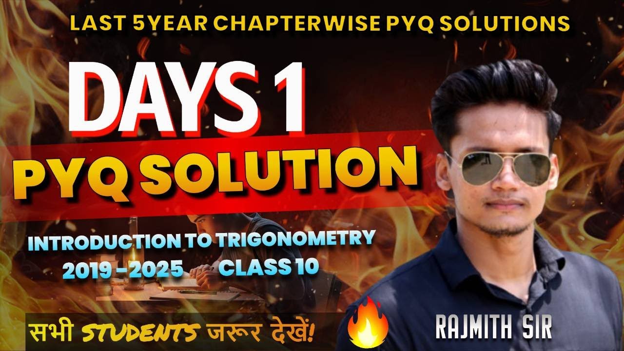 Class 10 last 5 year CBES Board Exam Questons Solution Introduction to Trignometry