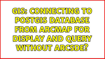 GIS: Connecting to PostGIS database from ArcMap for display and query without ArcSDE?