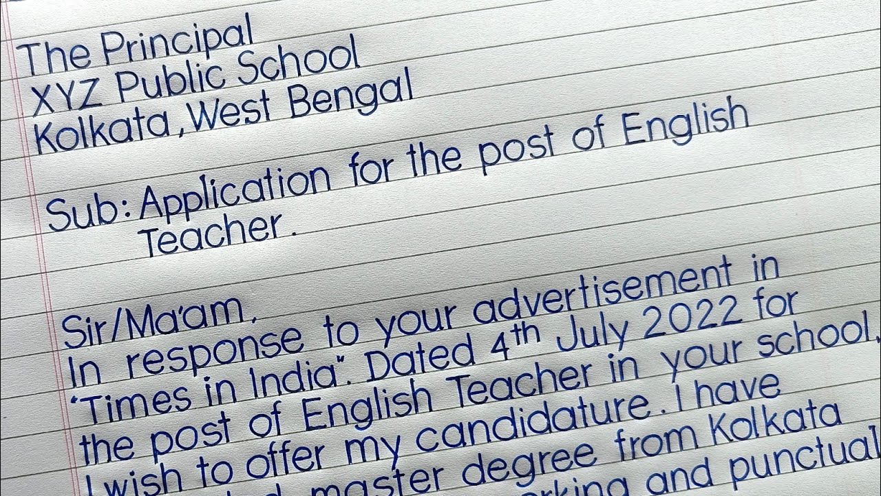 class 12 english job application letter questions